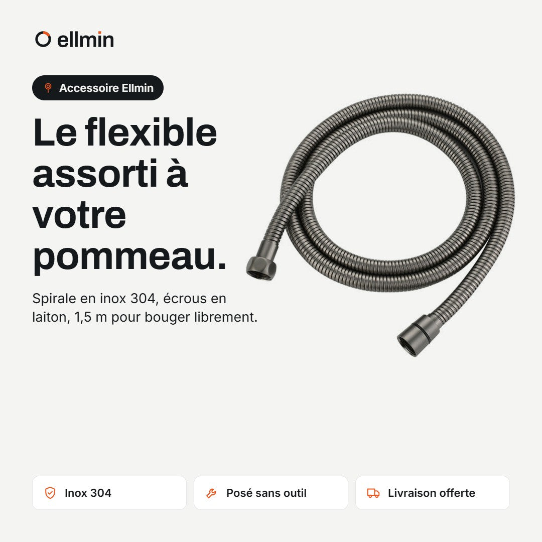 Flexible Ellmin gris anthracite, assorti au pommeau