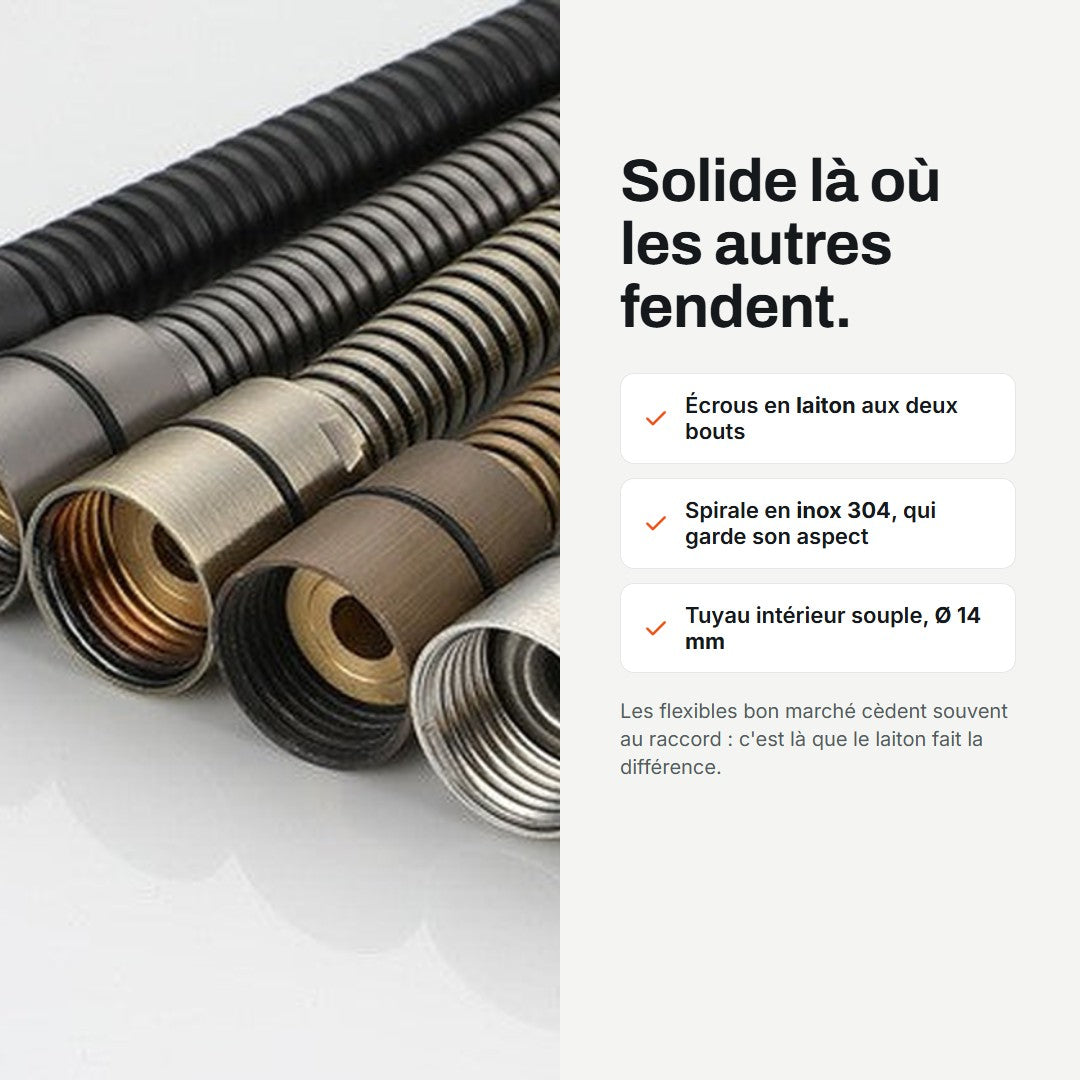 Écrous en laiton et spirale en inox 304