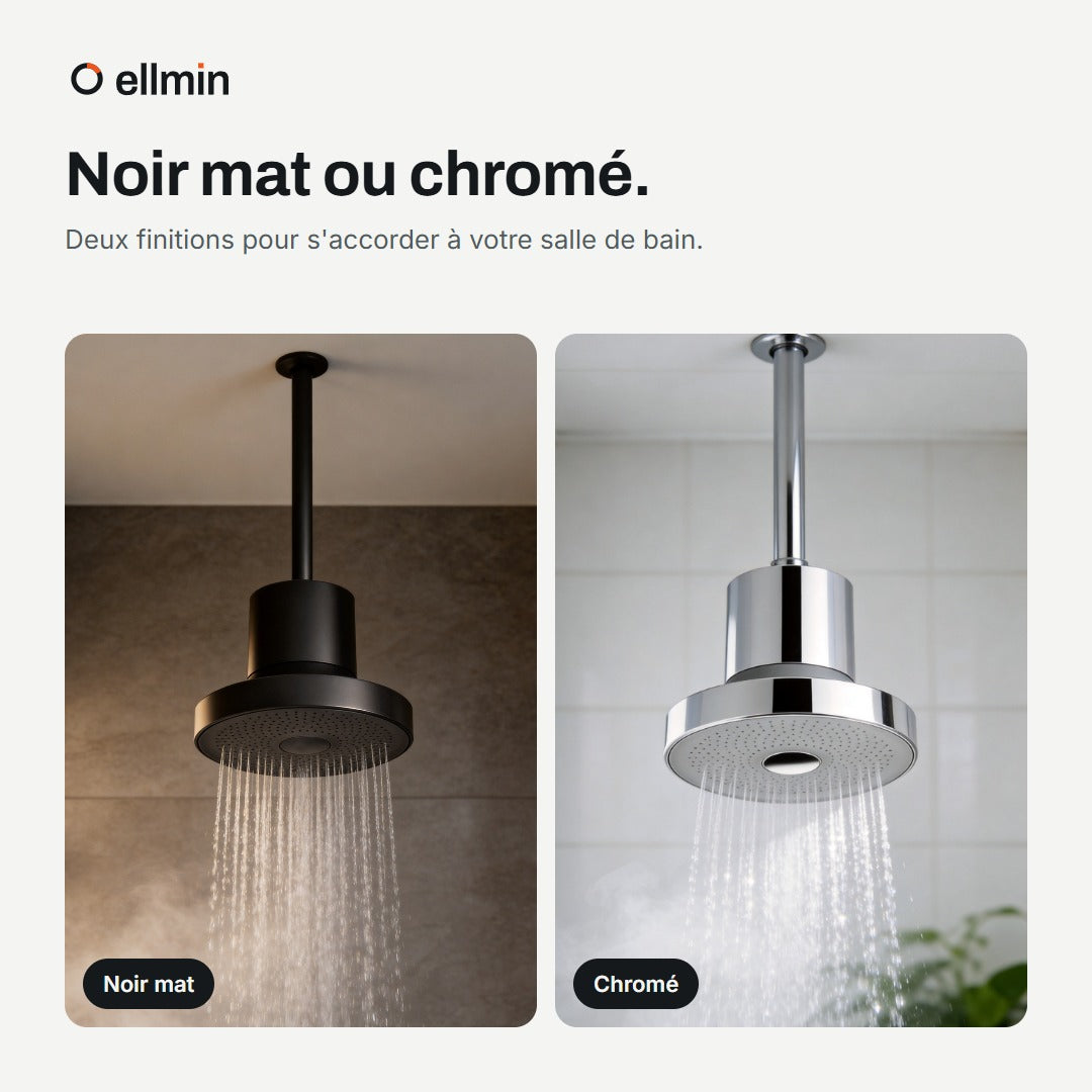 Finitions noir mat et chromé